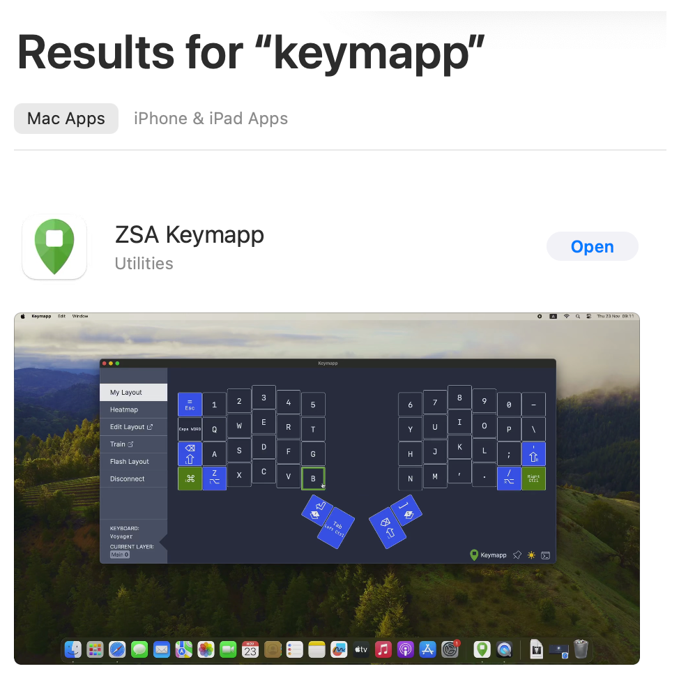 Keymapp on the app store