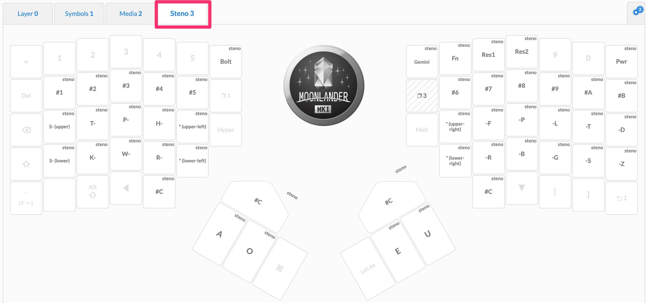 img Moonlander steno layout