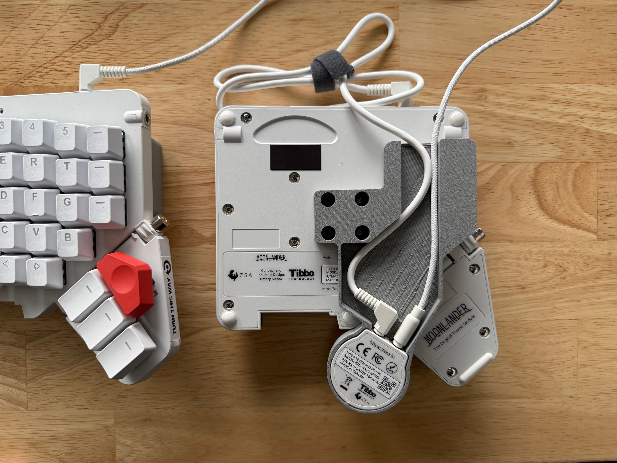 Moonlander thumb shell bottom