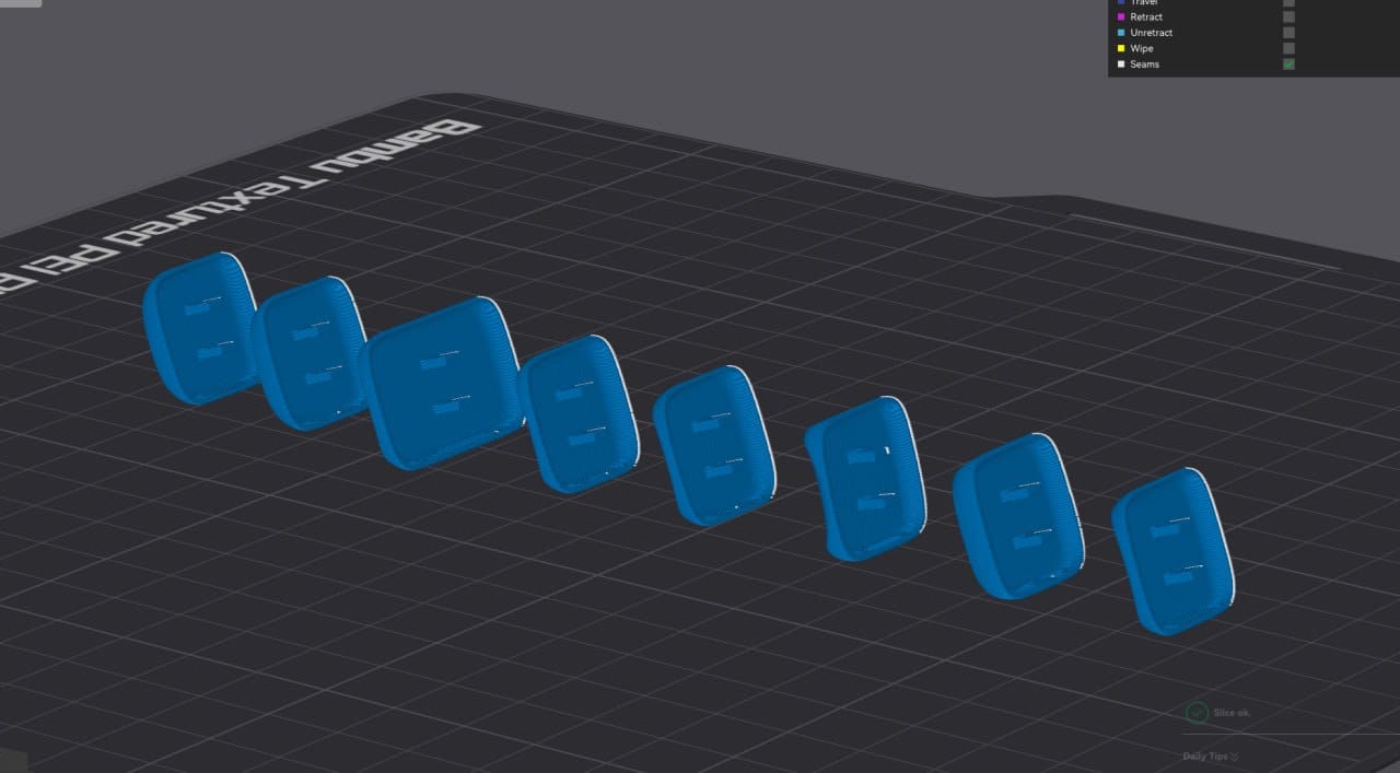 Keycaps in the slicer