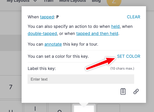 Set a key color in Oryx