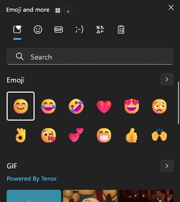 Windows emoji viewer