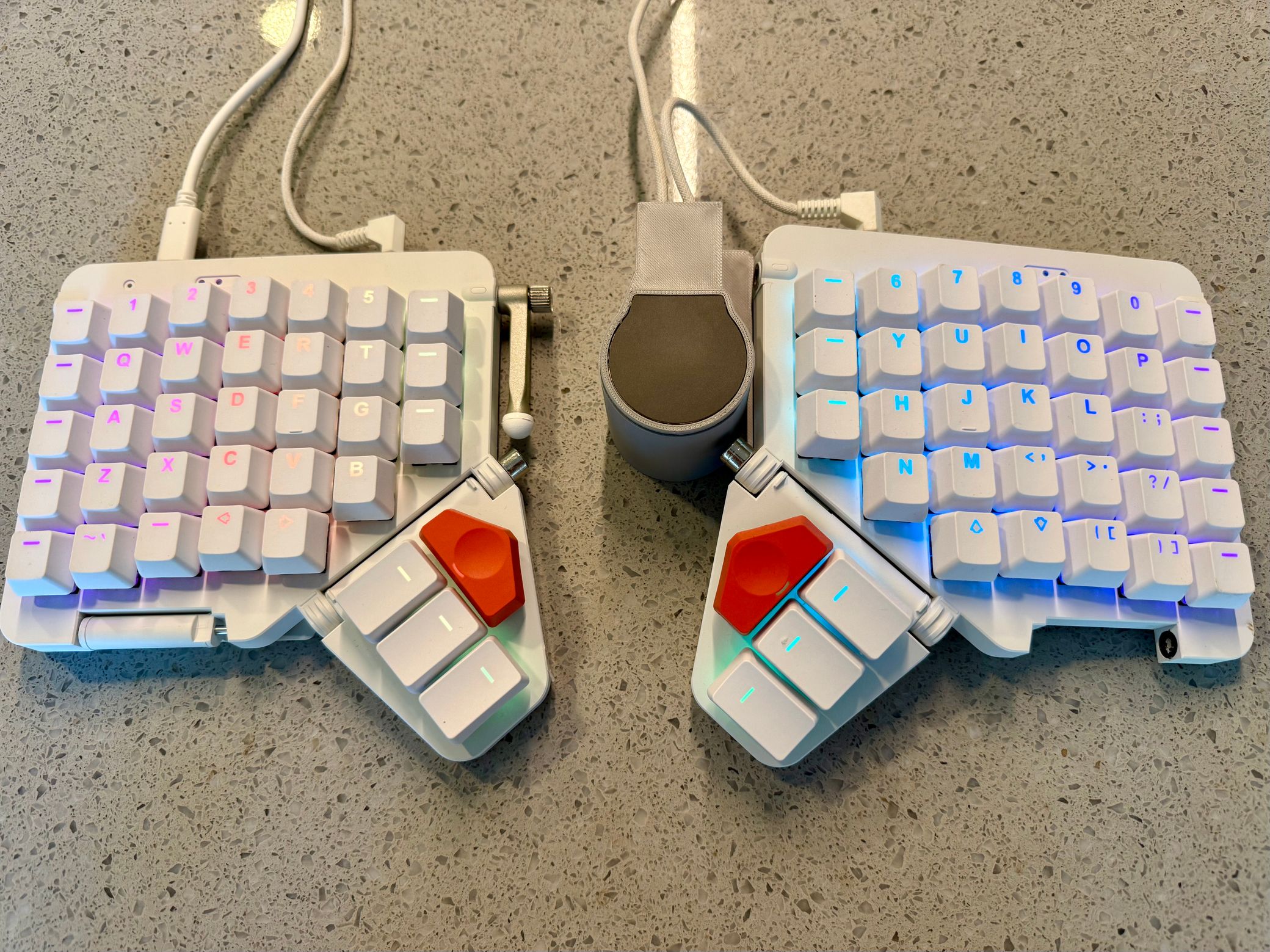 The Moonlander side shell for the Navigator Trackpad