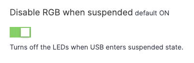 Disable RGB when suspended setting