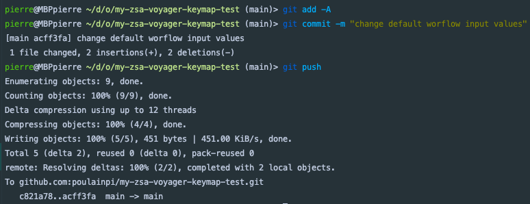 Push Default Values Change