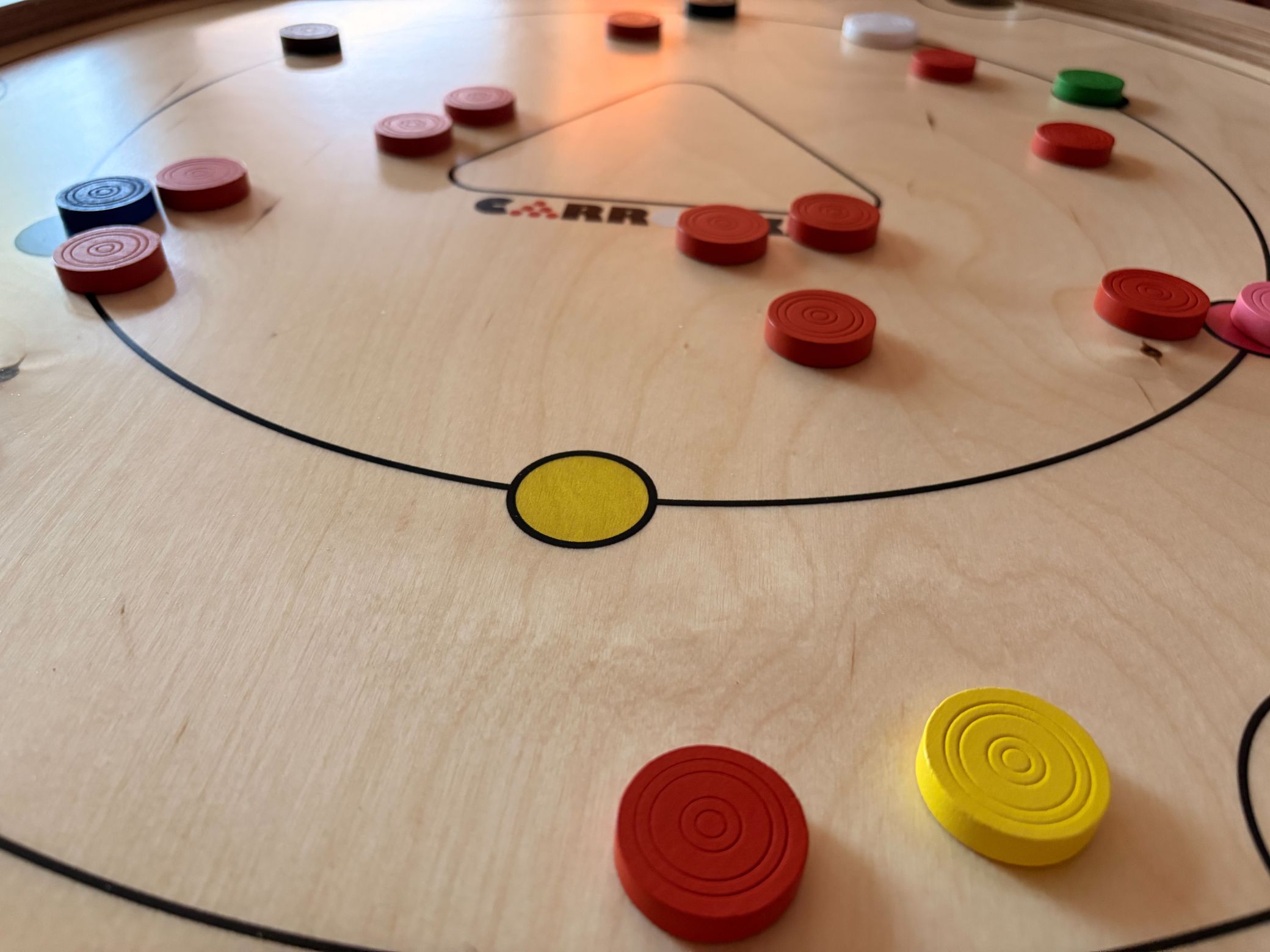 The board, mid-game Carrooka mid-game
