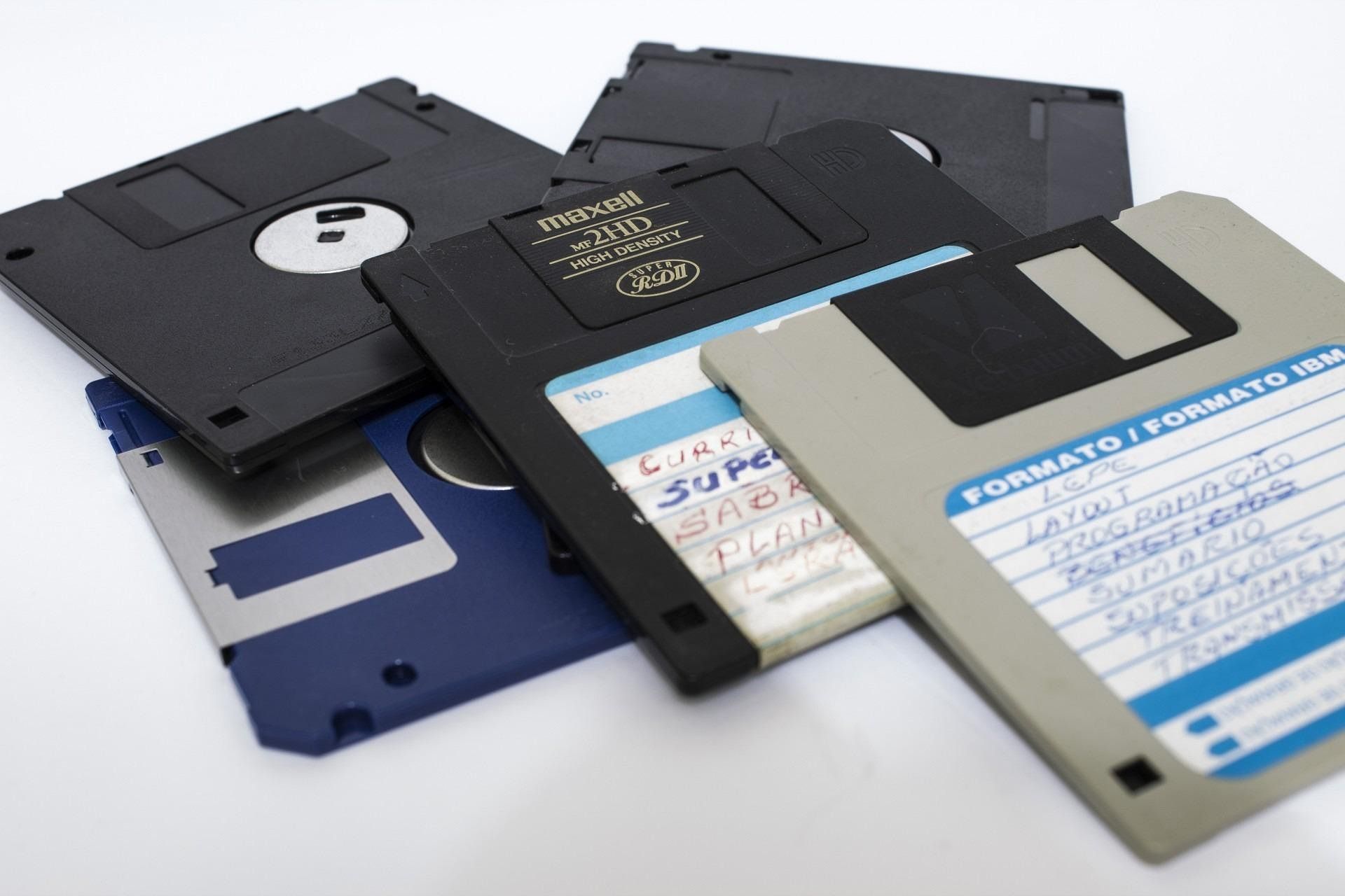 A single one of these could hold about a quarter million words of plain text. Floppy disks