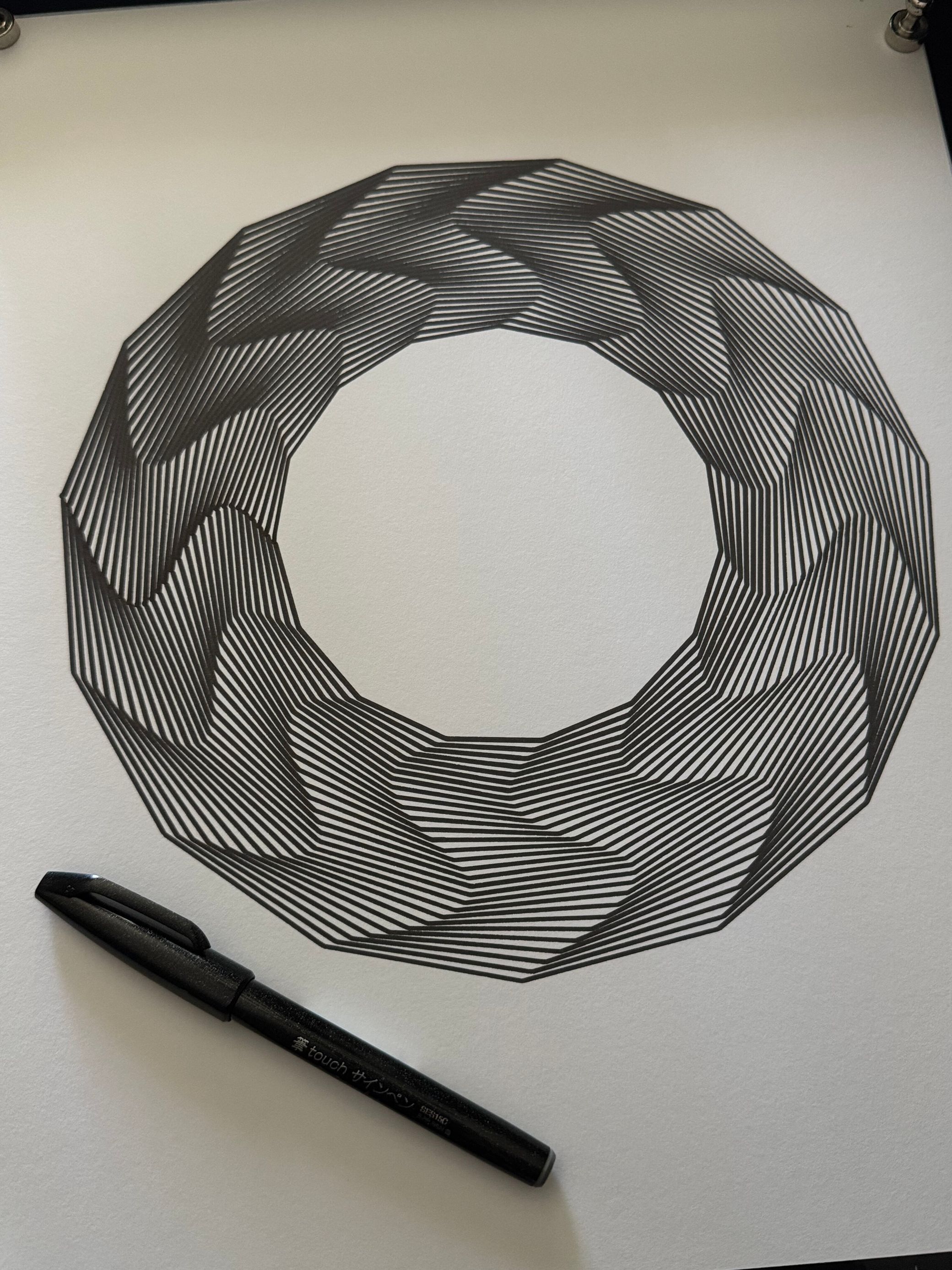 Or just one pen, in this case. Plotter art