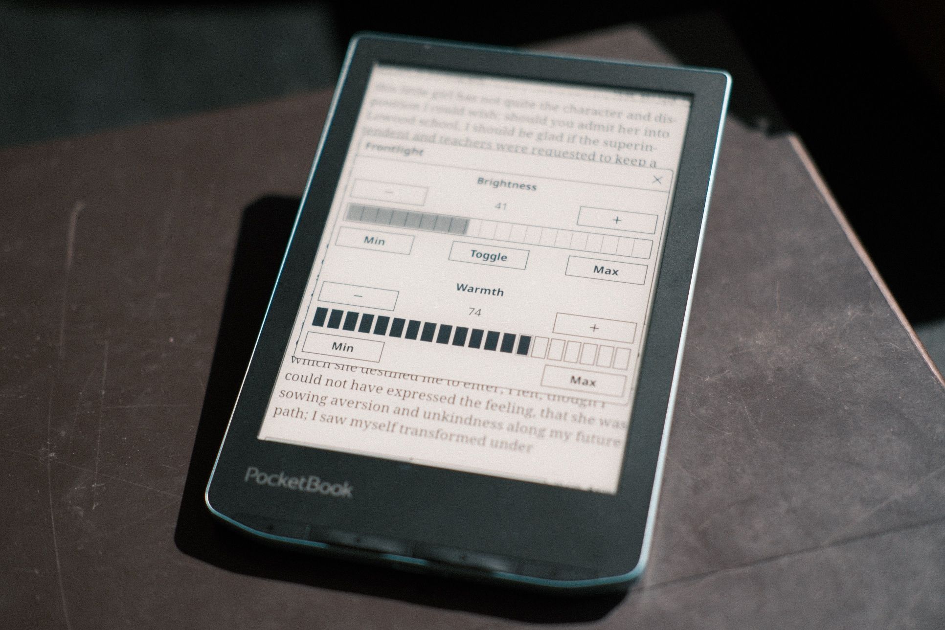 Frontlight dialog