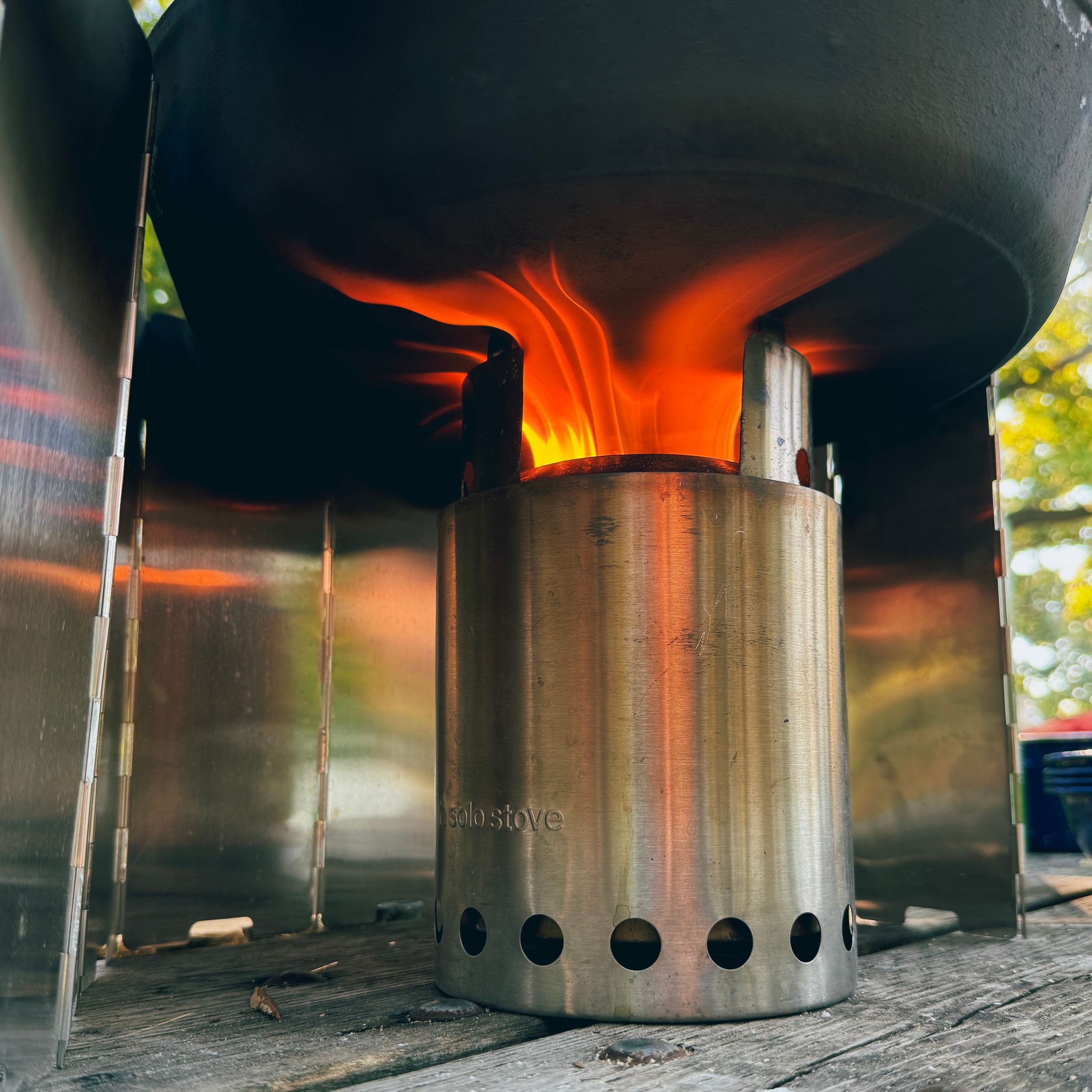 Solo Stove burning bright