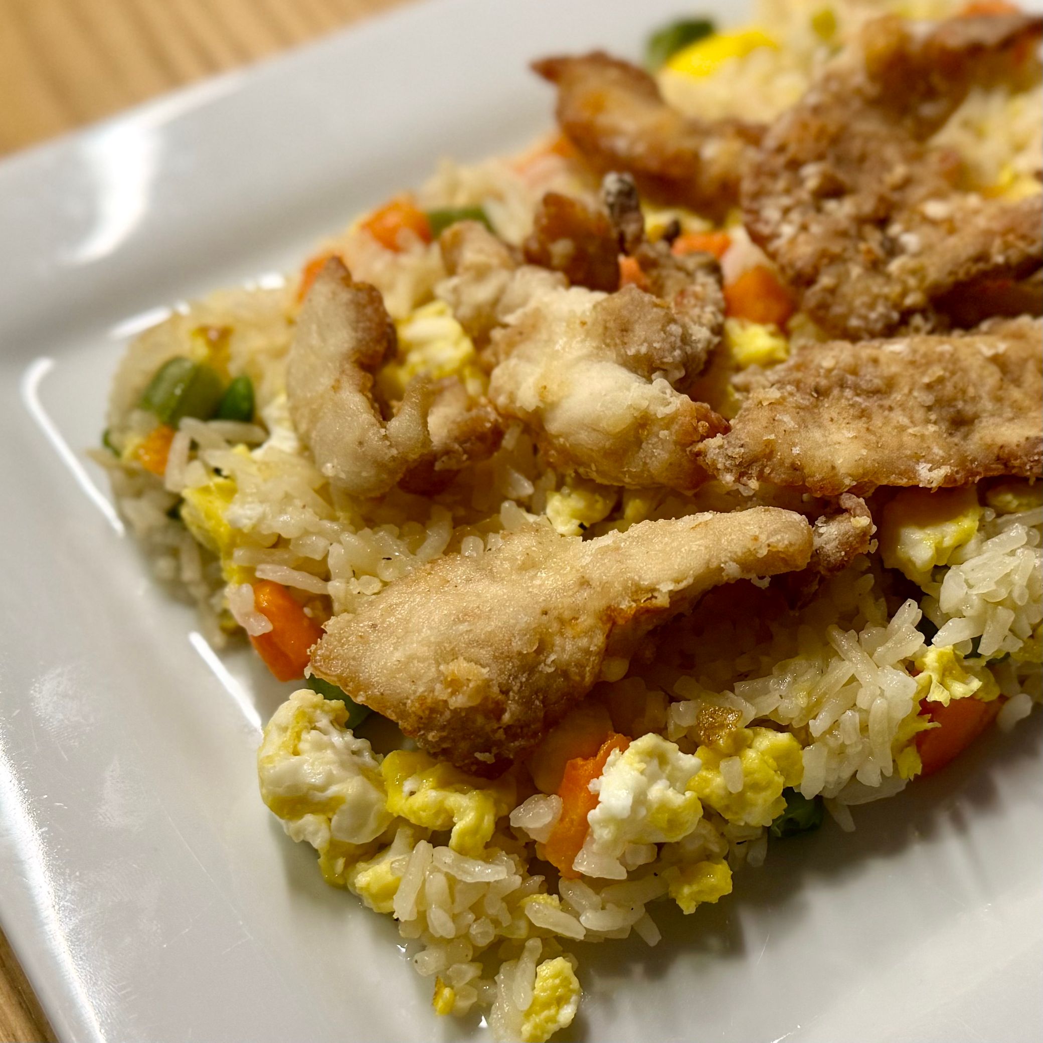 Closeup of fried rice