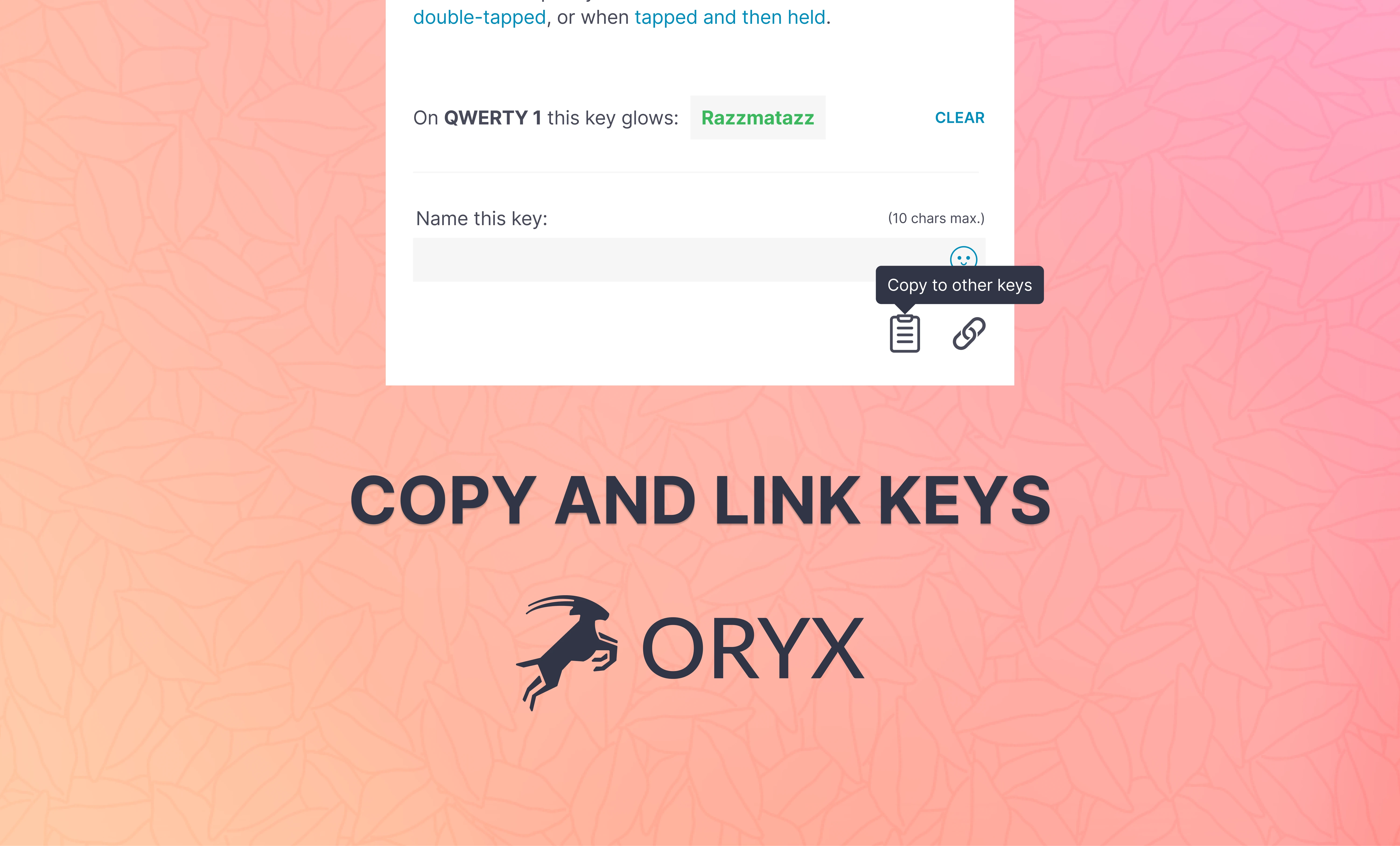 Copy and Link Keys