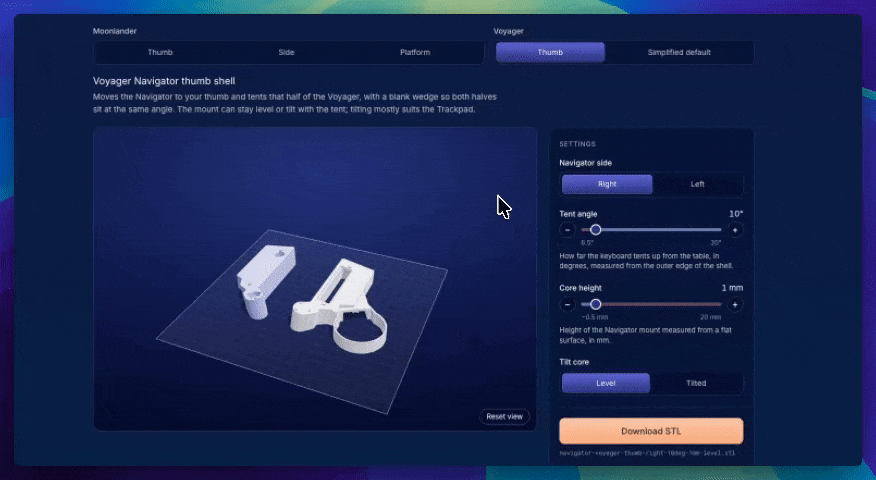 Gif of customization process