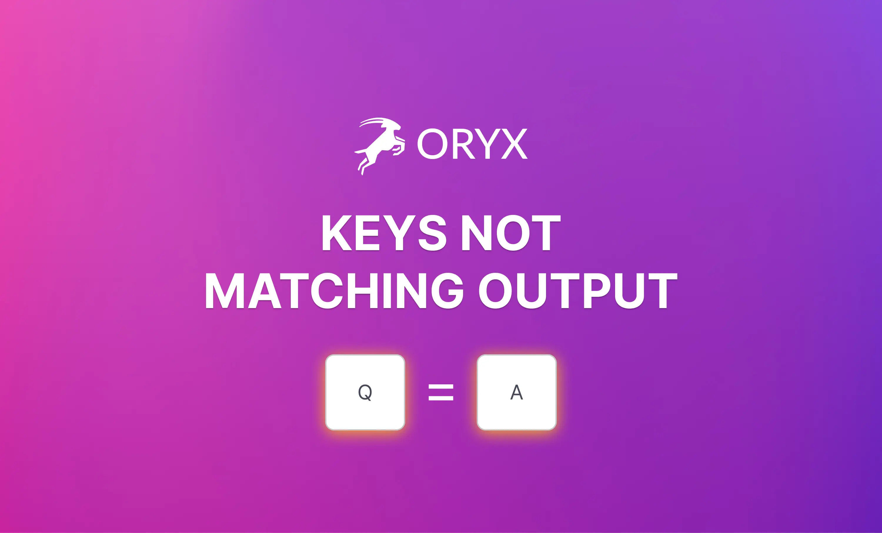 Why Keys Don't Do What You Expect