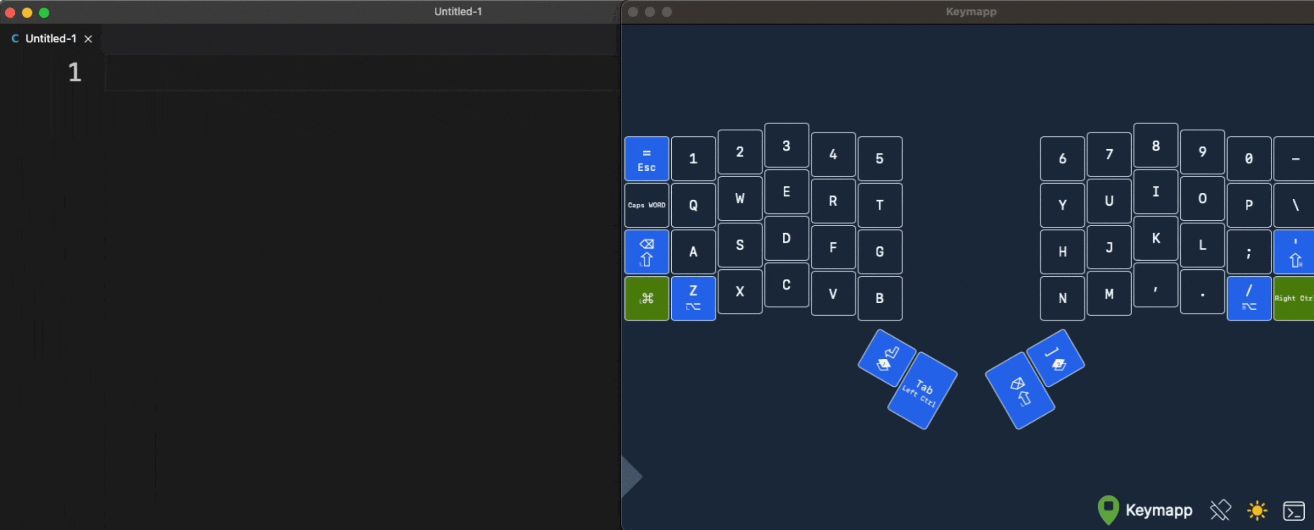 Typing code with layers