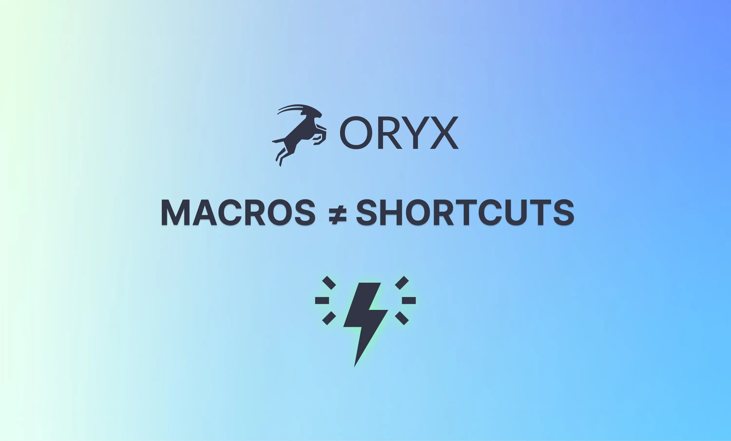 Macros vs. Shortcuts: Not The Same Thing