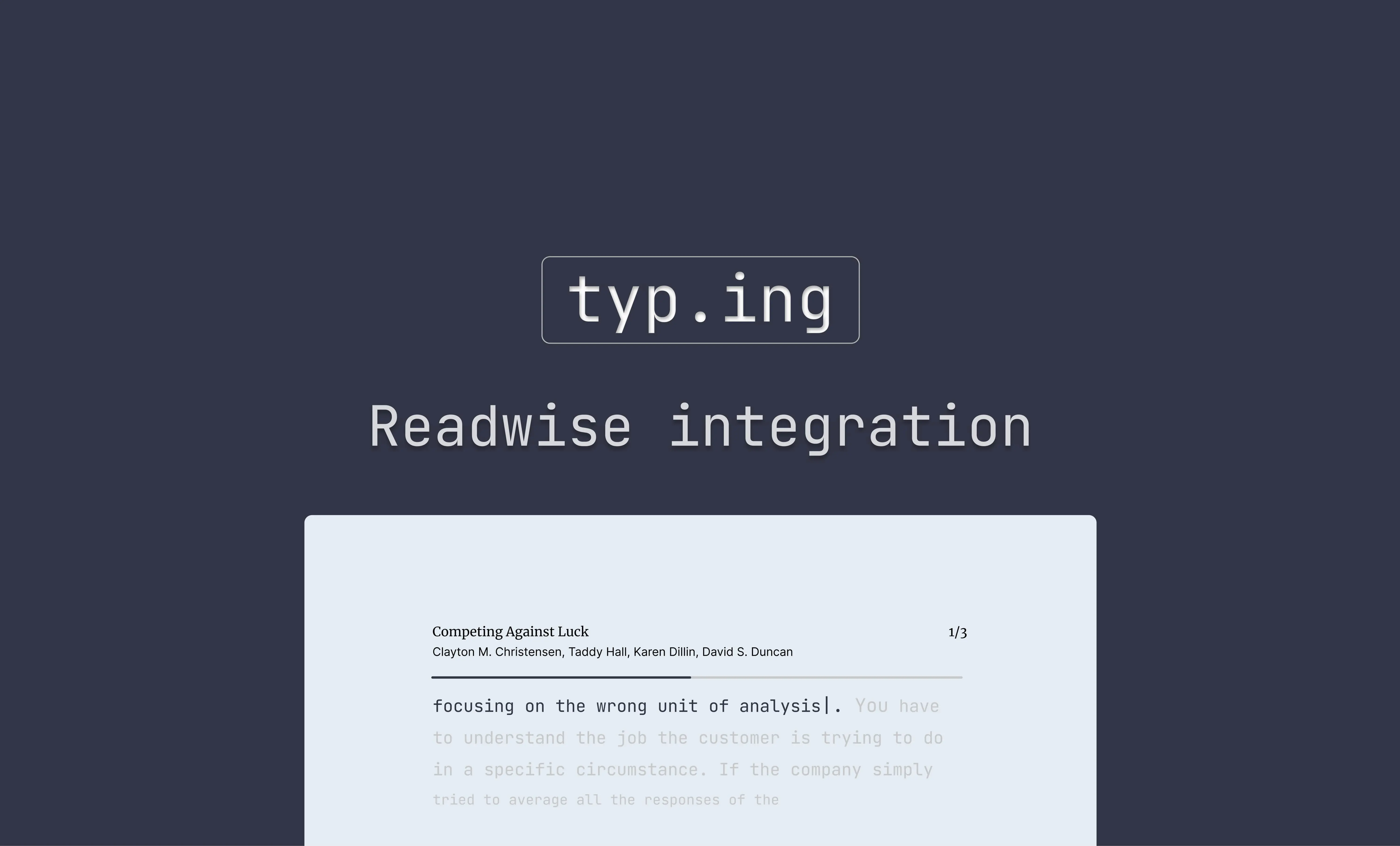 Practice typing with your favorite book excerpts